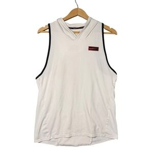 Nike Dri-FIT Standard Fit Sleeveless Hoodie Mens M White Athletic Gym